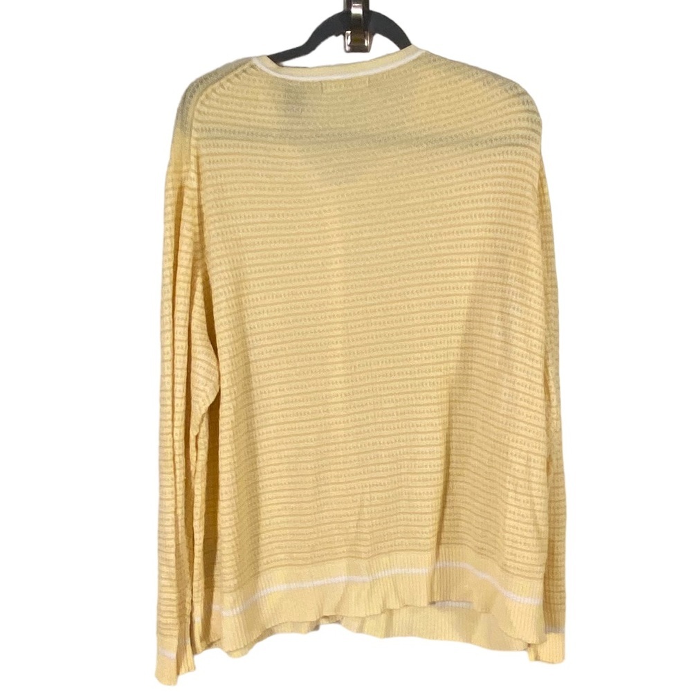 Liz Claiborne Lightweight Cotton Button Front Cardigan Pastel Yellow XXL - Picture 6 of 6